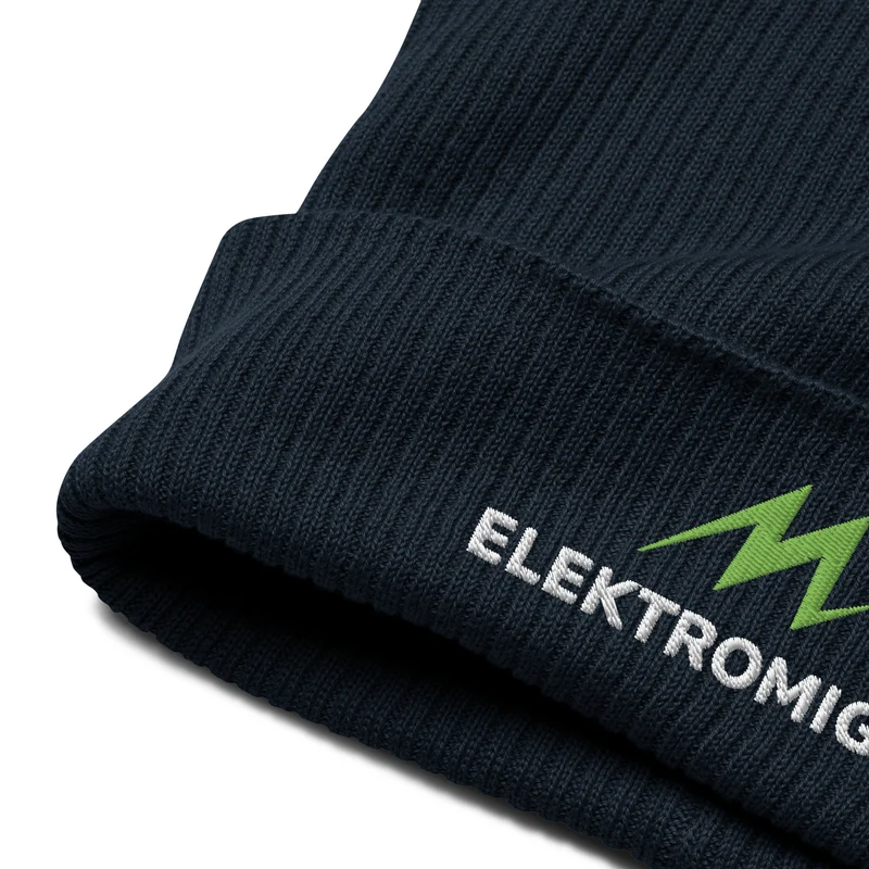 Gerippte Bio-Beanie - Elektromigos