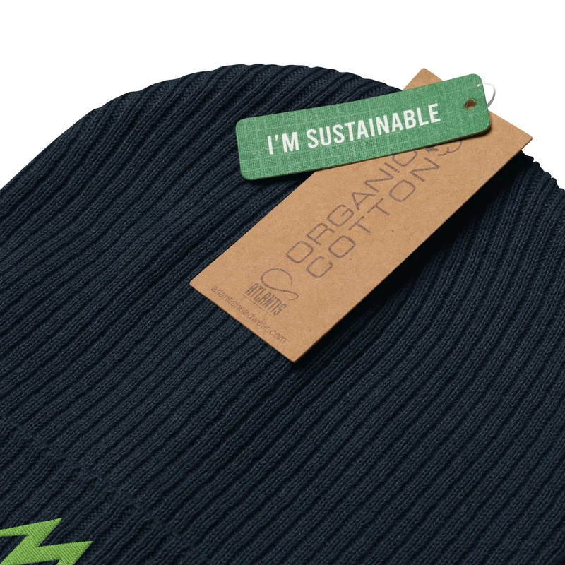 Gerippte Bio-Beanie - Elektromigos