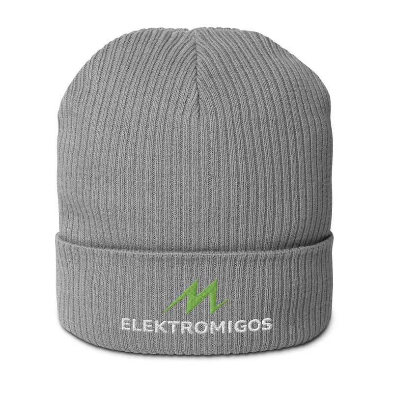 Gerippte Bio-Beanie - Elektromigos