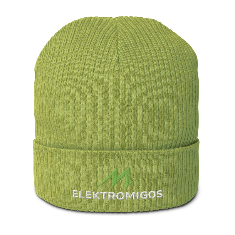Gerippte Bio-Beanie - Elektromigos