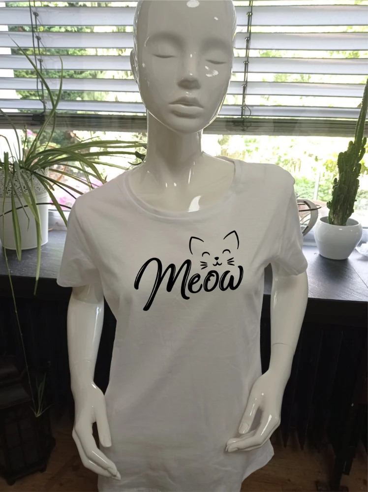 Katzen Shirt Meow - T-Shirt Katze Miau