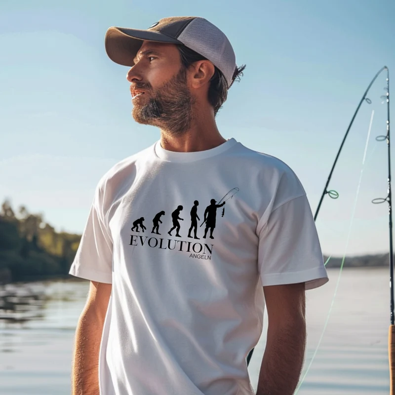 Angeln Shirt - Evolution Angeln - T-Shirt für Angler