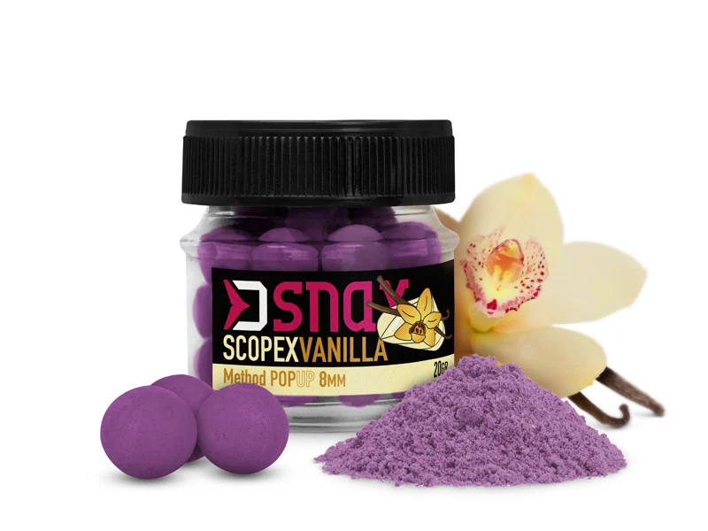 Delphin D SNAX POP | Scopex-Vanille – Süße Pop-Up Köder mit extremem Auftrieb