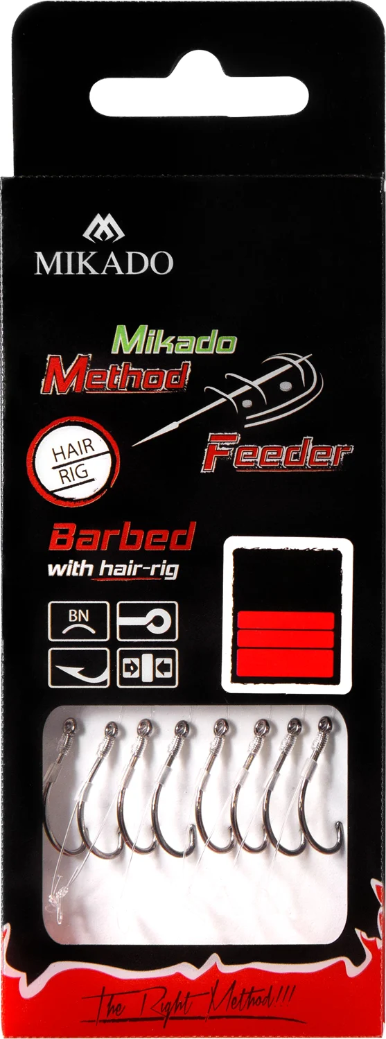 Mikado METHODE FEEDER RIG - MIT HAAR - HAKEN MIT WIDERHAKEN