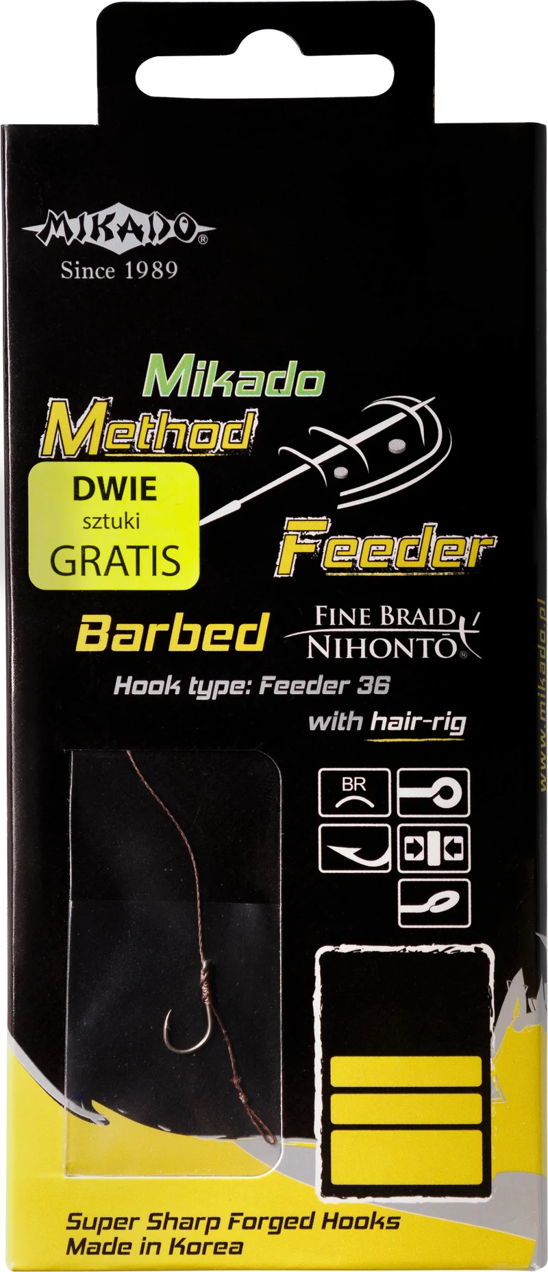 Mikado METHODE FEEDER RIG - MIT HAAR - HAKEN MIT WIDERHAKEN