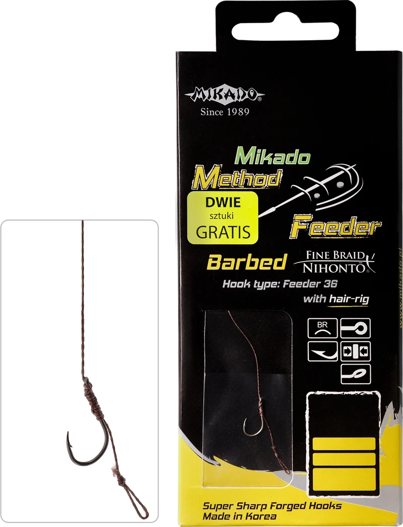 Mikado METHODE FEEDER RIG - MIT HAAR - HAKEN MIT WIDERHAKEN