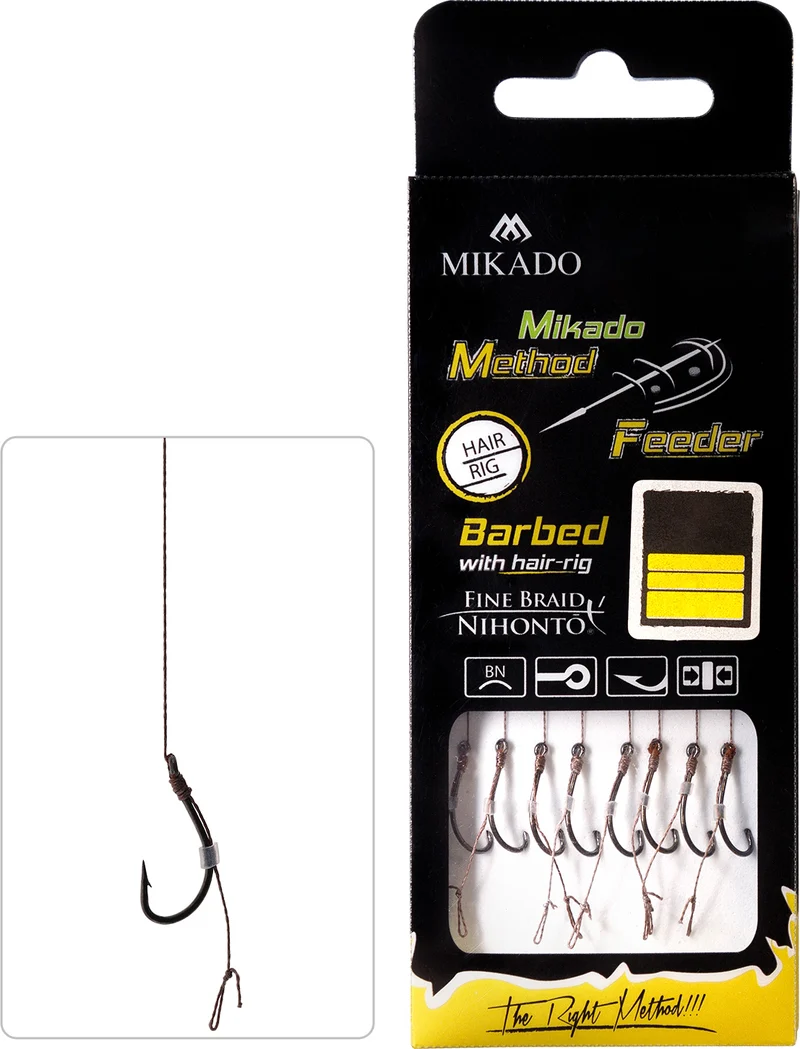 Mikado METHODE FEEDER RIG - MIT HAAR - HAKEN MIT WIDERHAKEN
