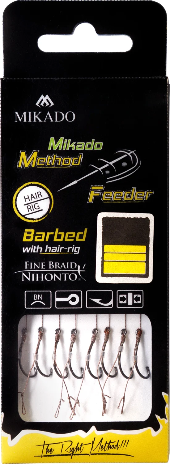 Mikado METHODE FEEDER RIG - MIT HAAR - HAKEN MIT WIDERHAKEN