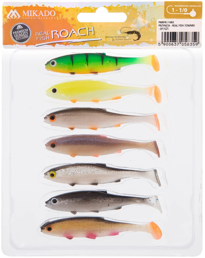 Mikado KÖDER - REAL FISH ROACH 7cm/MIX - 7 Stck.