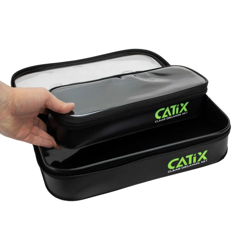 Catix Clear Organize Set | Transparentes Kleinteil-Taschen Set für Angler
