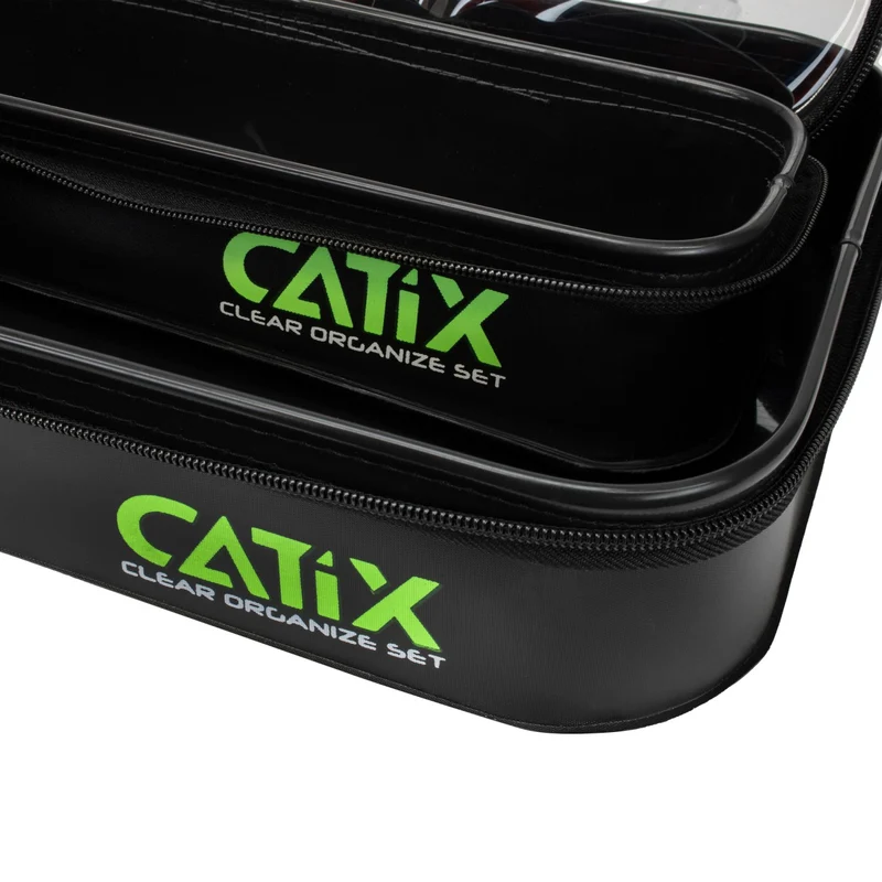 Catix Clear Organize Set | Transparentes Kleinteil-Taschen Set für Angler
