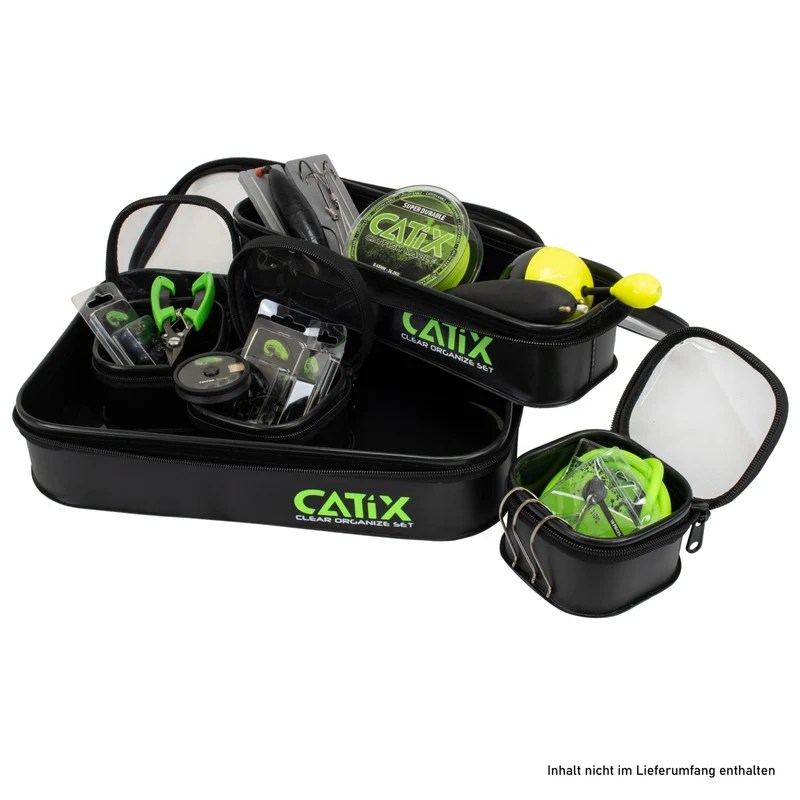 Catix Clear Organize Set | Transparentes Kleinteil-Taschen Set für Angler