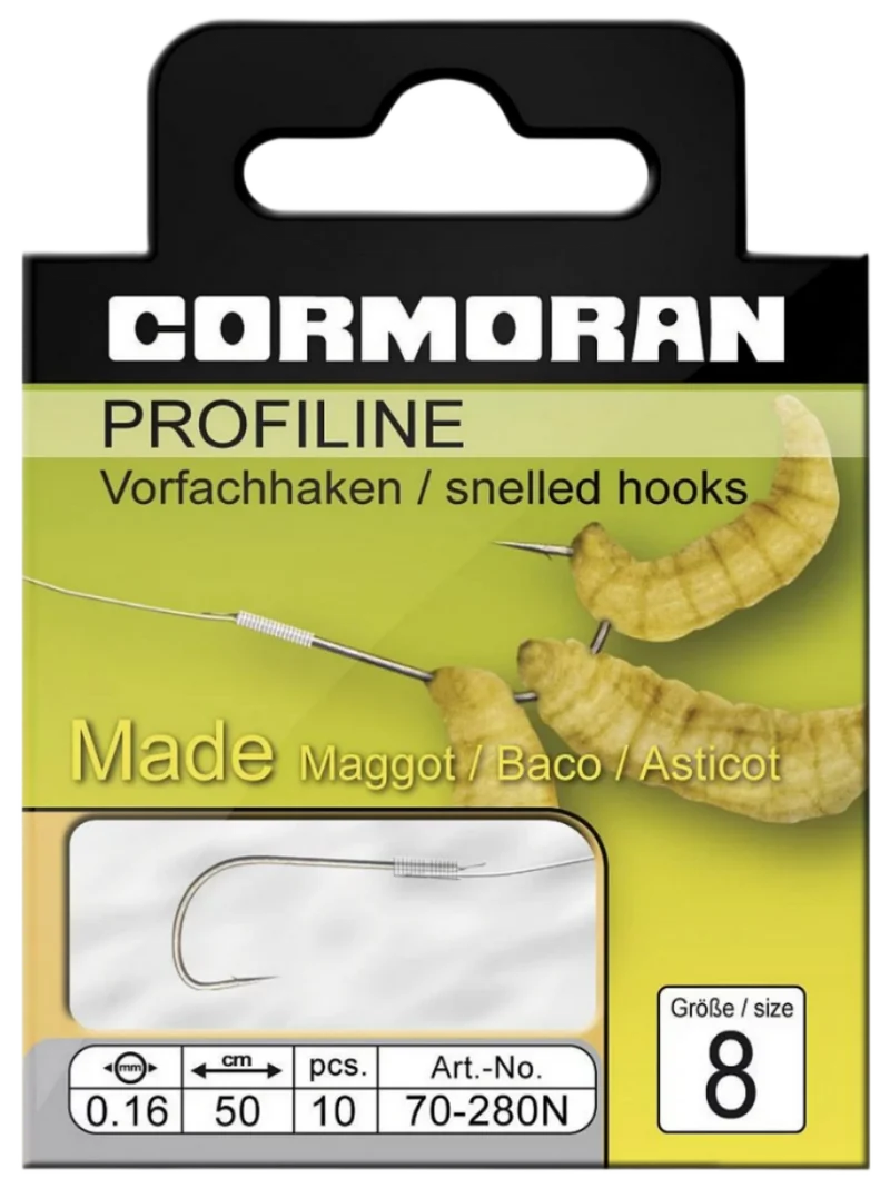 Cormoran Profiline Madenhaken 280N Länge 50cm nickel Größe: 8-18