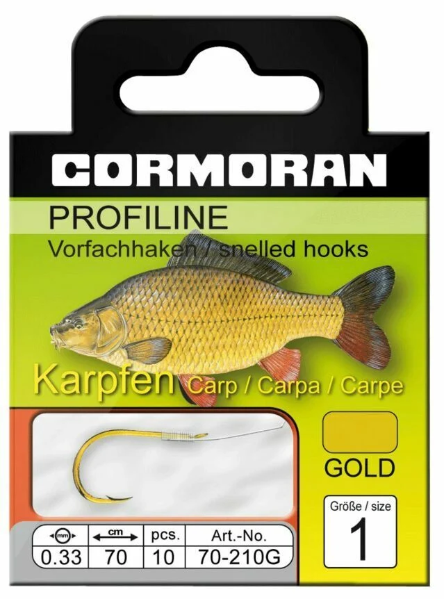 Cormoran Profiline Karpfenhaken schwarz/gold Größe 1-8