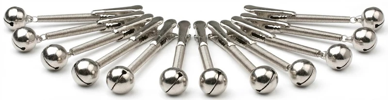 Mikado Angelglocken Set – 10 Stück – Einfache Bissanzeiger mit Krokodil-Clip