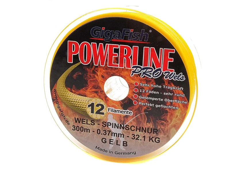 Gigafish POWERLINE PROWELS SPIN – Hochleistungs-Wels-Schnur