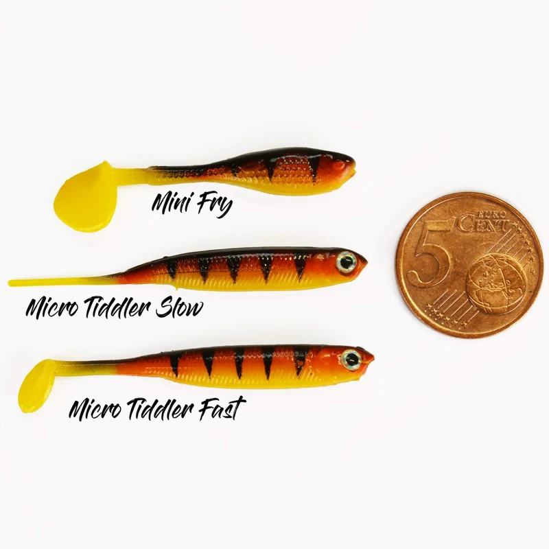 Fox Rage Micro Tiddler Slow | Ultra-Light Gummifisch für Barsch & Forelle