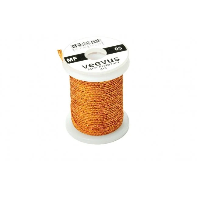 Veevus Mini Flatbraid - Dunkelorange