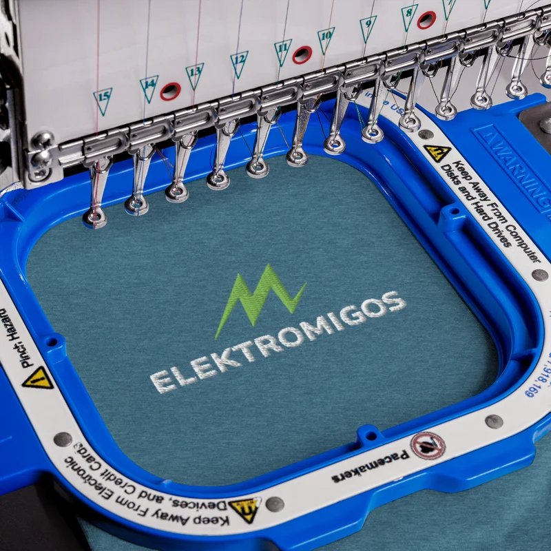 Elektromigos - 100% Baumwolle Stick m. Slogan