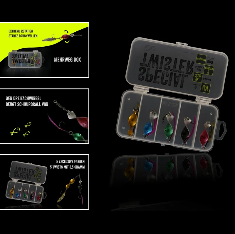 ANGELHERZ® - Special Twist Spoon Box | Premium Forellenköder-Set