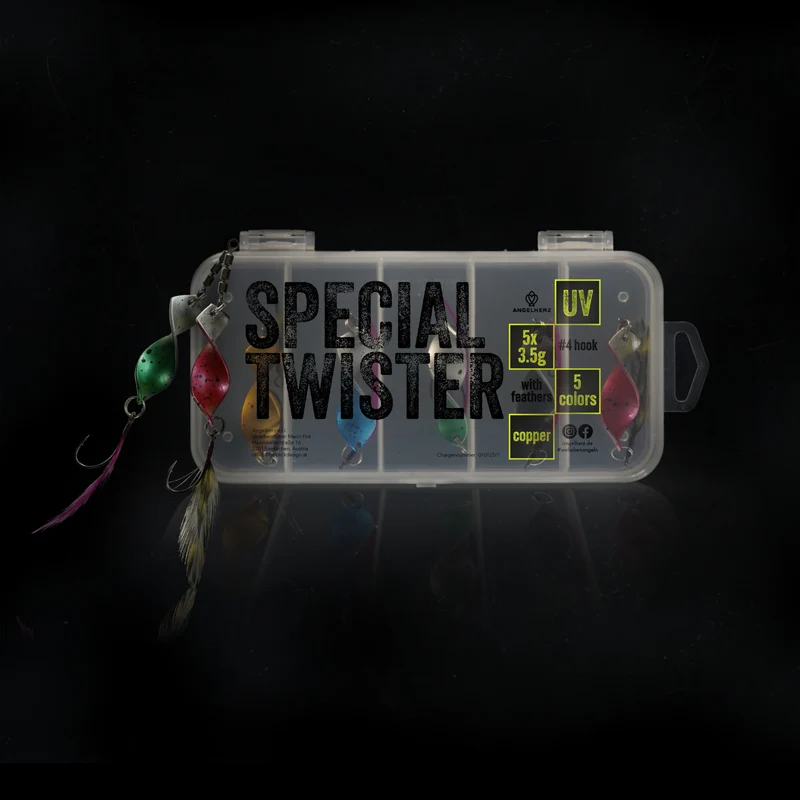 ANGELHERZ® - Special Twist Spoon Box | Premium Forellenköder-Set