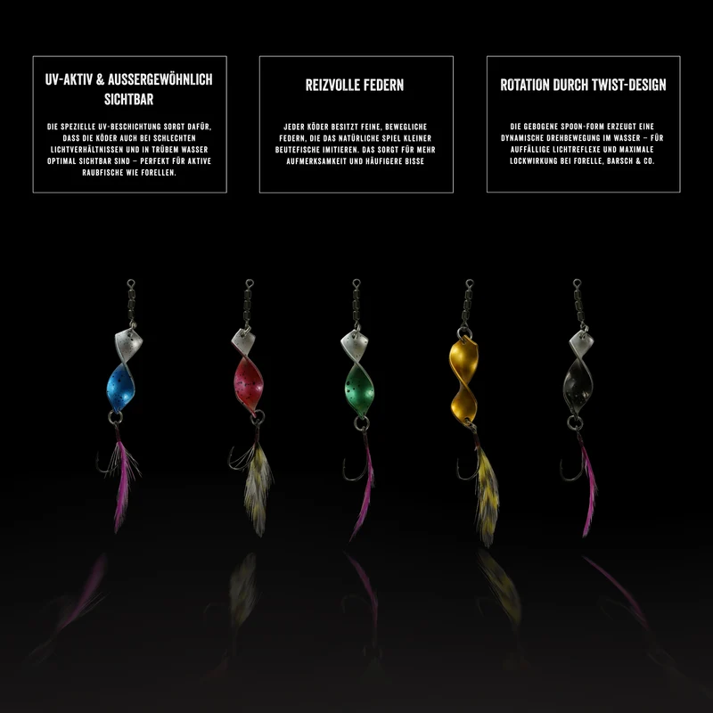 ANGELHERZ® - Special Twist Spoon Box | Premium Forellenköder-Set