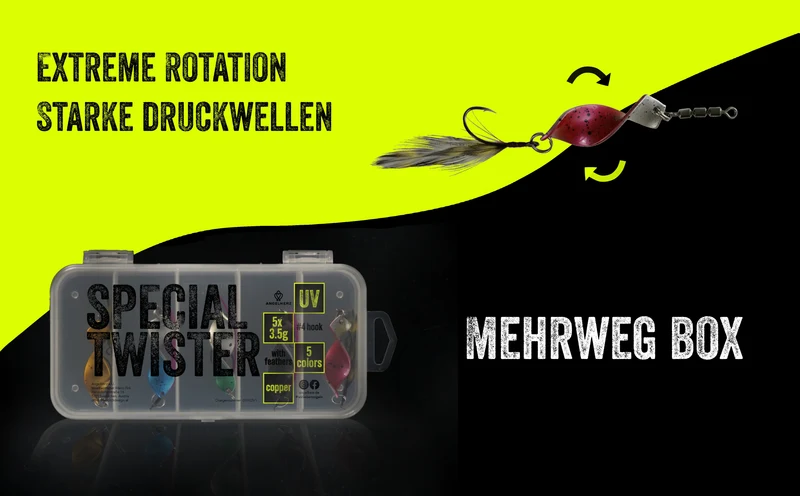 ANGELHERZ® - Special Twist Spoon Box | Premium Forellenköder-Set
