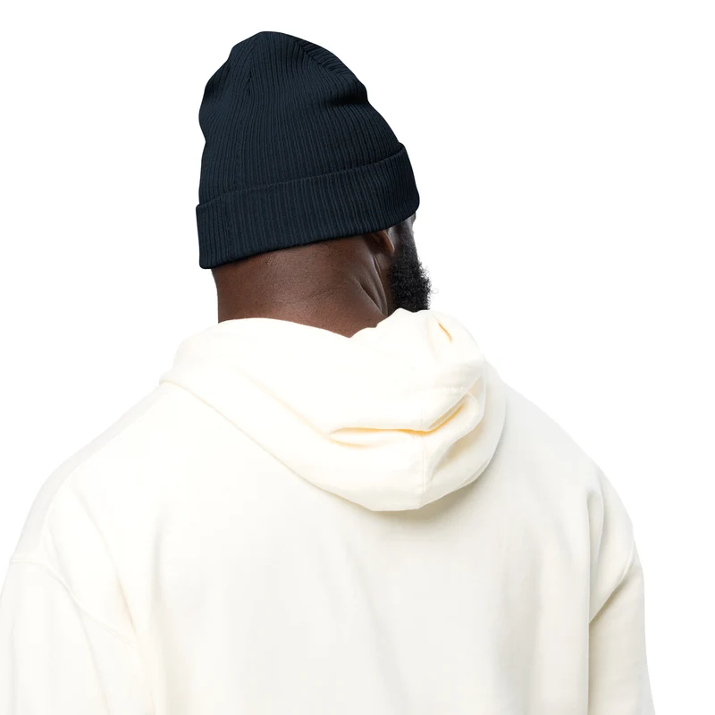 Gerippte Bio-Beanie