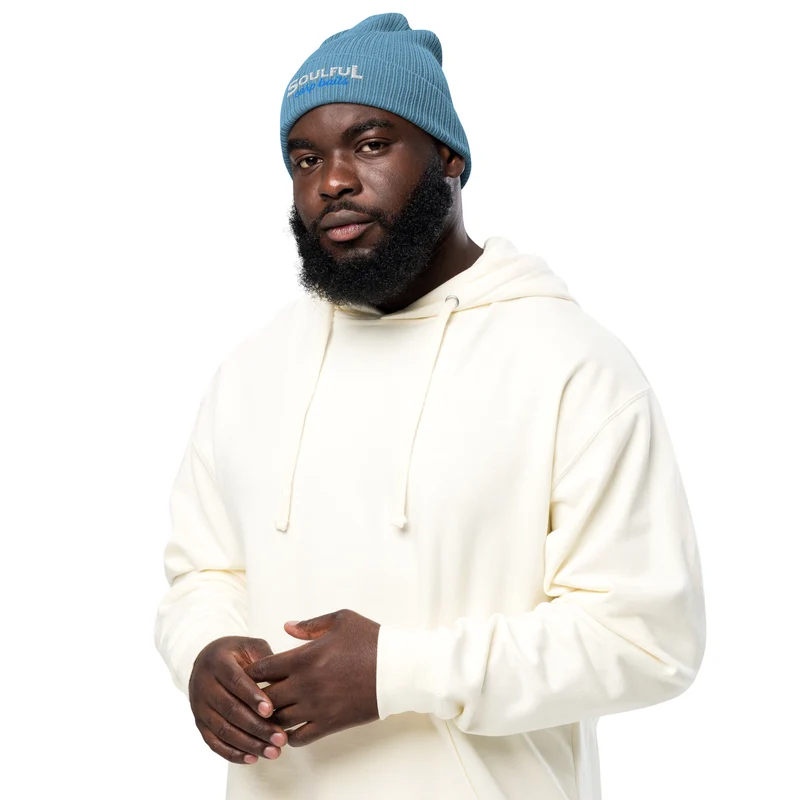 Gerippte Bio-Beanie