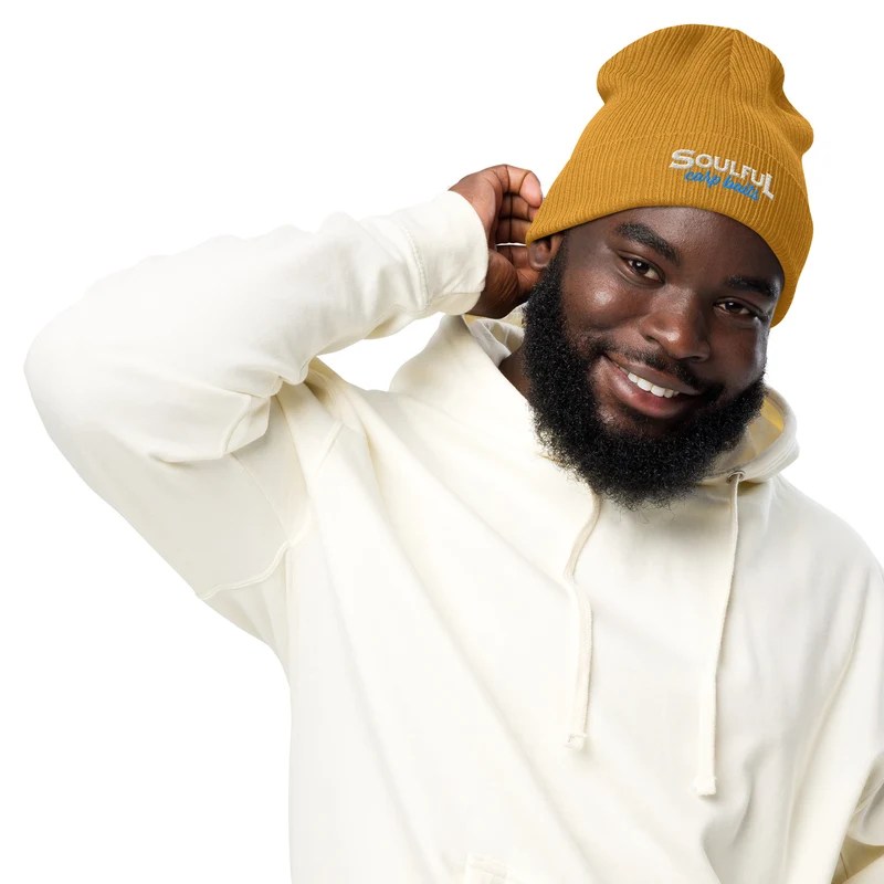 Gerippte Bio-Beanie