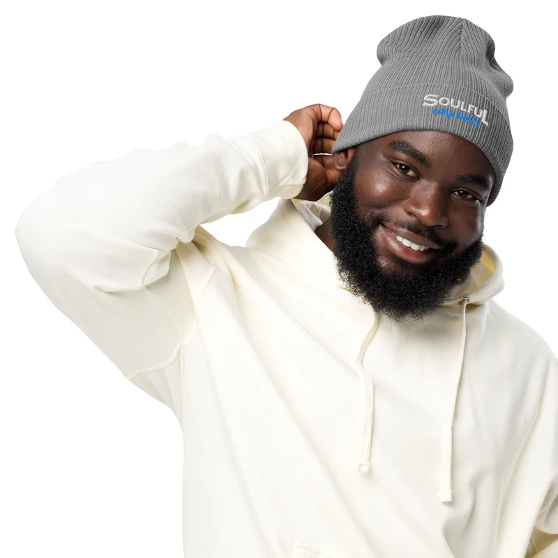 Gerippte Bio-Beanie