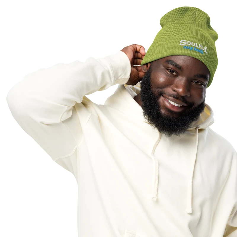 Gerippte Bio-Beanie