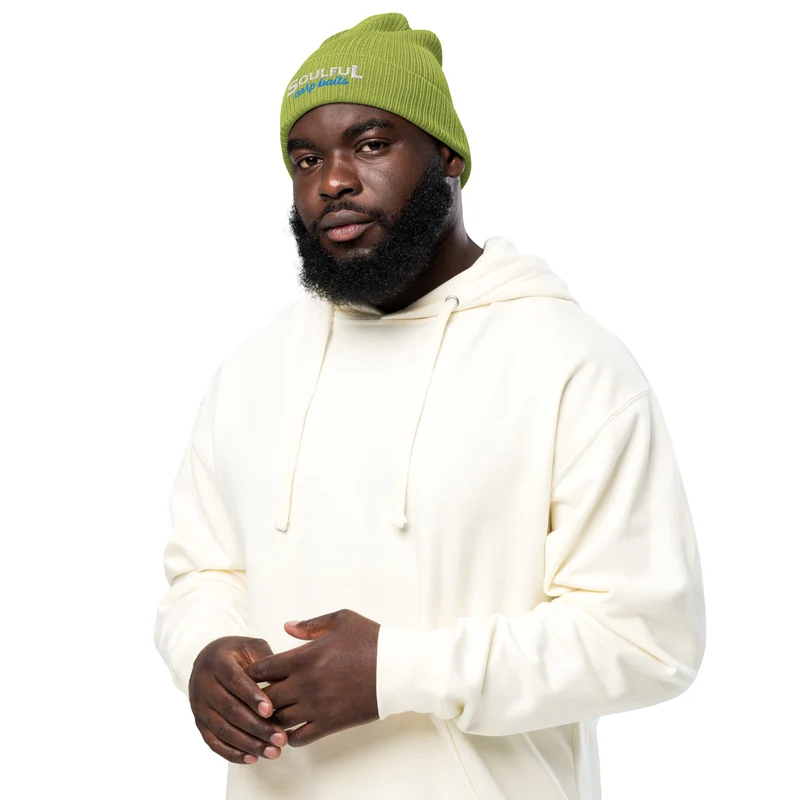 Gerippte Bio-Beanie