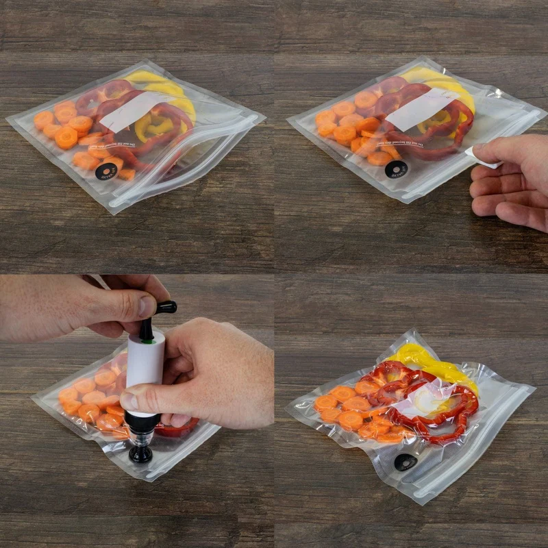 X2 Vakuum-Handpumpe – Effizientes Entleeren von Vakuumbeuteln