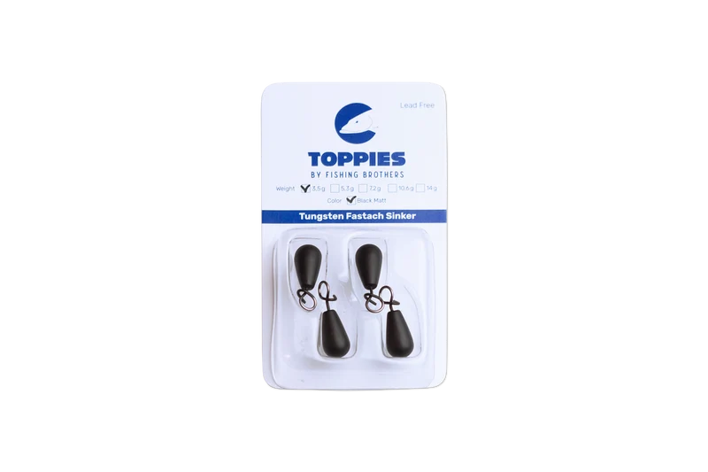 Toppies Tungsten Fastach Sinker Black Matt