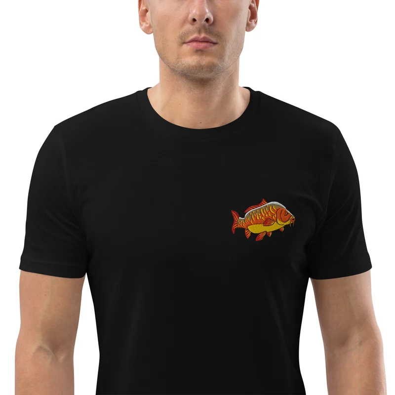 Bio Shirt - mit Karpfen Stickerei