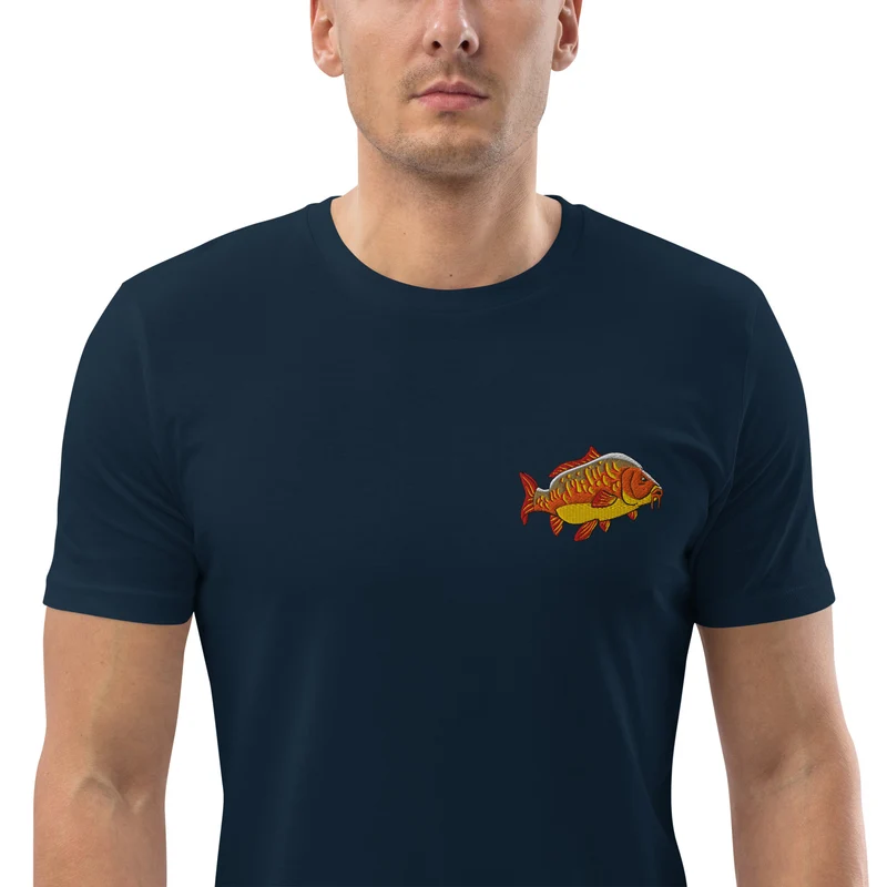 Bio Shirt - mit Karpfen Stickerei