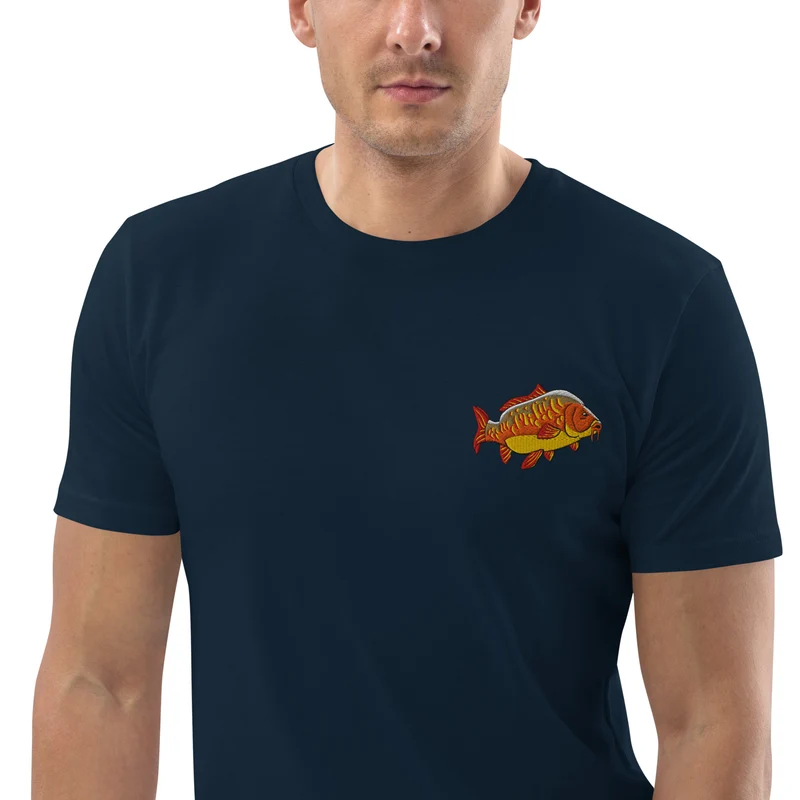 Bio Shirt - mit Karpfen Stickerei