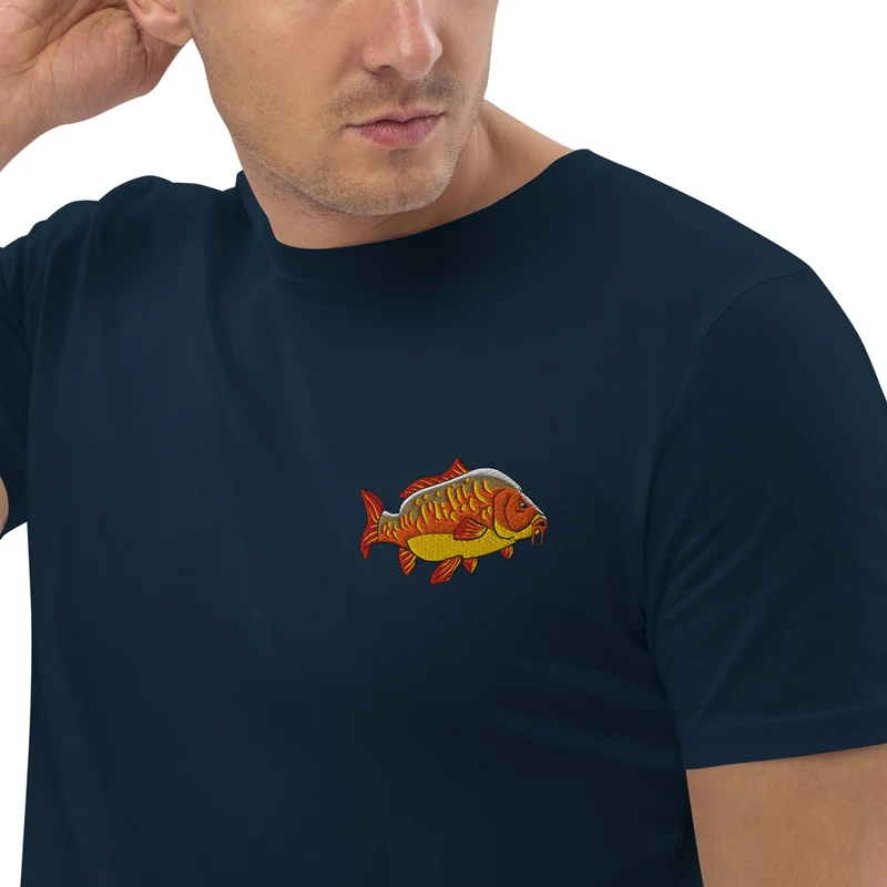 Bio Shirt - mit Karpfen Stickerei