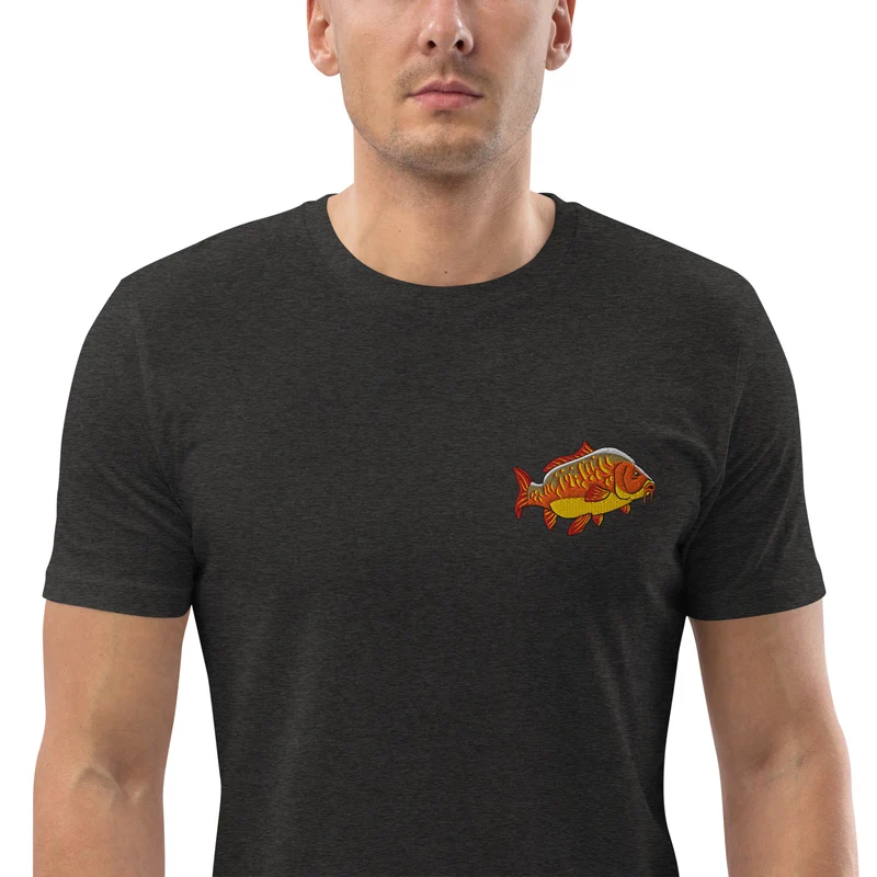 Bio Shirt - mit Karpfen Stickerei