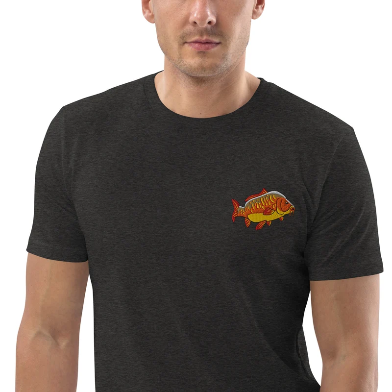 Bio Shirt - mit Karpfen Stickerei
