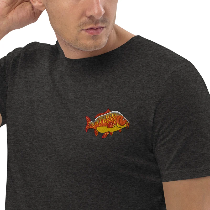Bio Shirt - mit Karpfen Stickerei