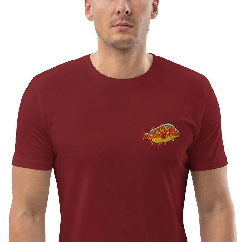 Bio Shirt - mit Karpfen Stickerei
