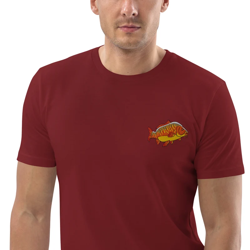 Bio Shirt - mit Karpfen Stickerei