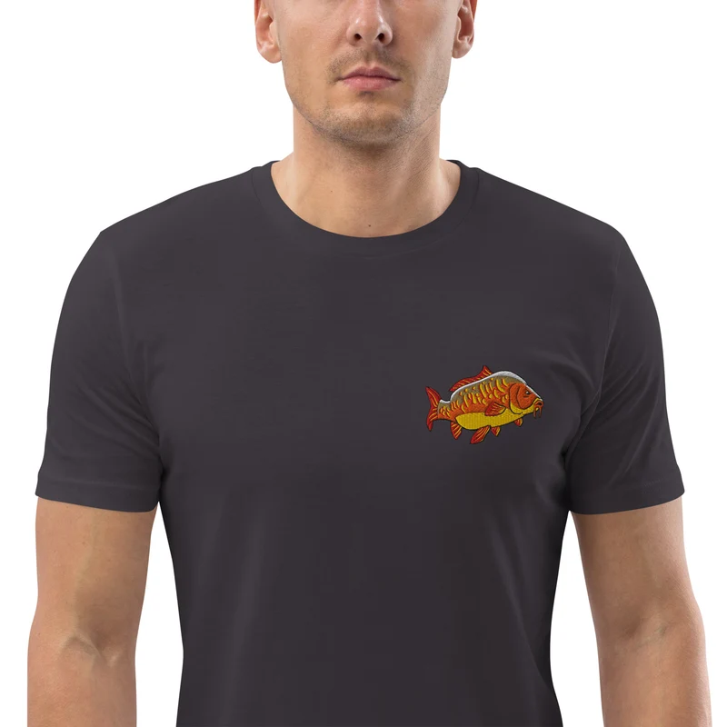 Bio Shirt - mit Karpfen Stickerei