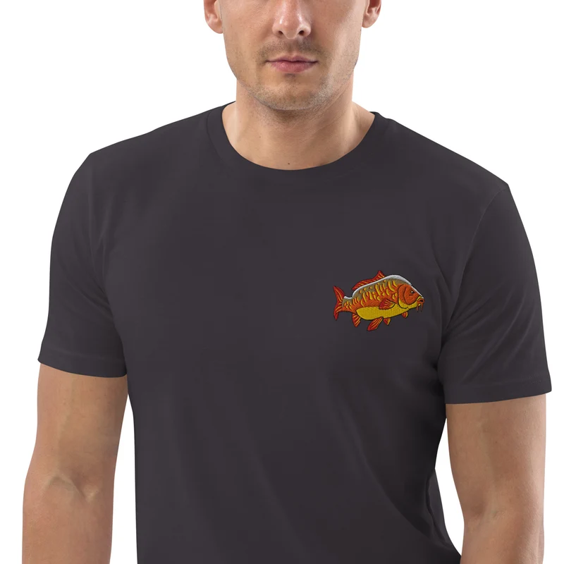 Bio Shirt - mit Karpfen Stickerei