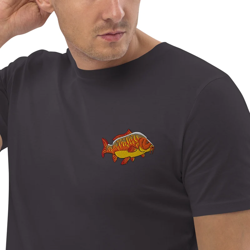 Bio Shirt - mit Karpfen Stickerei