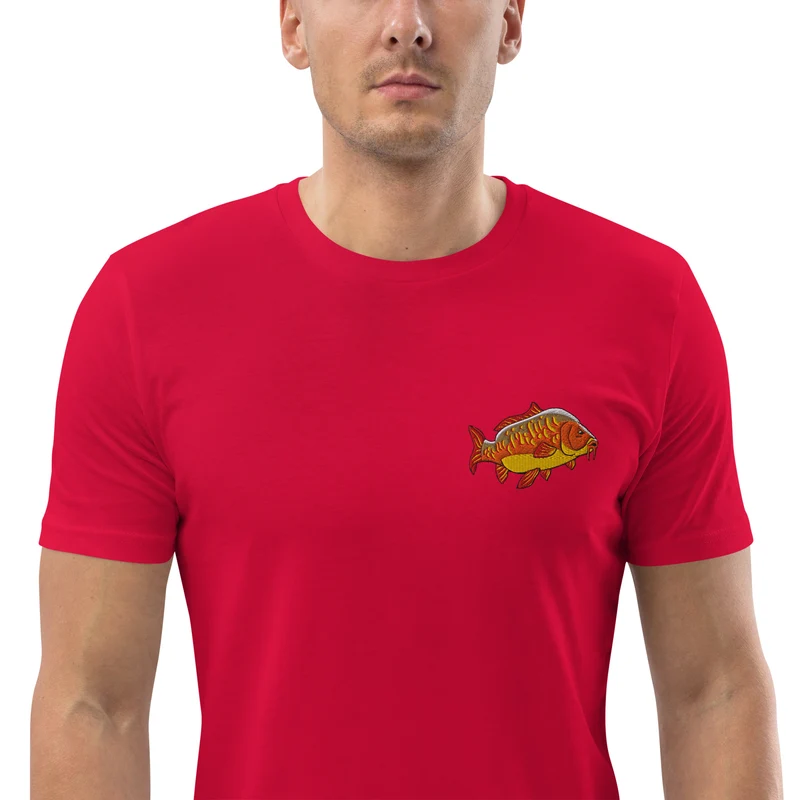 Bio Shirt - mit Karpfen Stickerei