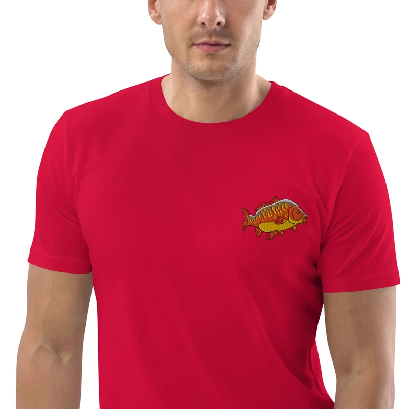 Bio Shirt - mit Karpfen Stickerei