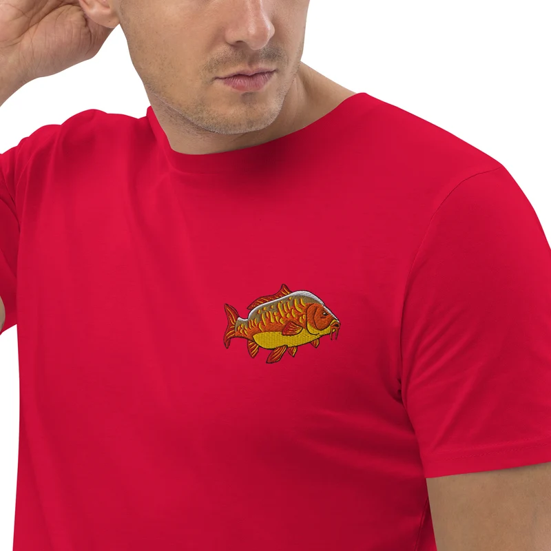 Bio Shirt - mit Karpfen Stickerei
